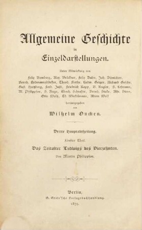 Das Zeitalter Ludwigs des Vierzehnten