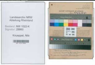 Entnazifizierung Nils Knueppel , geb. 13.03.1900 (Kuechenhilfe)