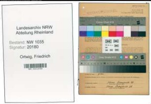 Entnazifizierung Friedrich Ortwig , geb. 26.05.1899 (Schlosser)