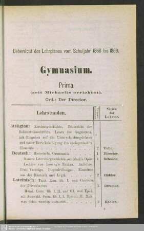 Lehrplan