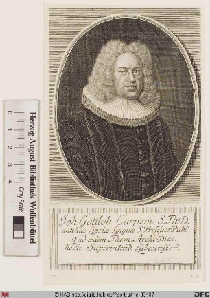 Bildnis Johann Gottlob Carpzov