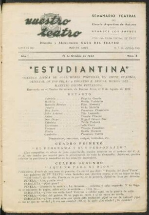 Cuadro primero - "El programa y sus personajes"