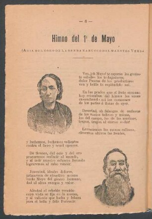 Himno del 1° de Mayo : (Aria del coro de la ópera Nabucco del maestro Verdi)