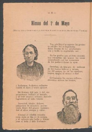 Himno del 1° de Mayo : (Aria del coro de la ópera Nabucco del maestro Verdi)