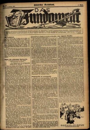 Dritte Ausgabe vom Freitag, den 09. Februar 1934.