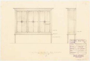 Park Hotel, Posen: Wandschrank im gr. Salon d. Appartements 1:10