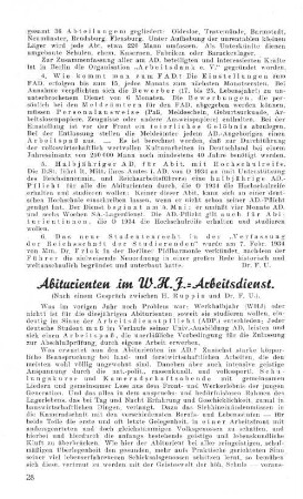 Abiturienten im W.H.J.-Arbeitsdienst.