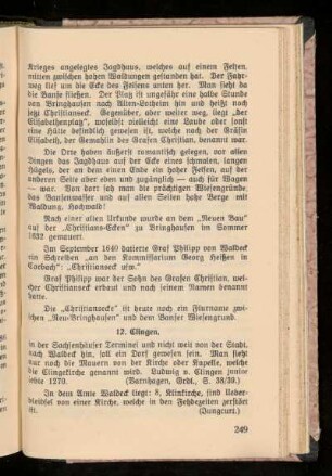 12. Clingen,