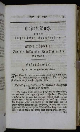 Erstes Kapitel. Von den Augenkrankheiten.