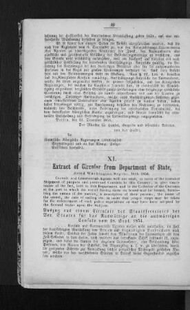 XI. Extract of Circular from Department of State