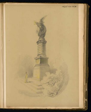 Gefallenendenkmal, Mühlhausen Monatskonkurrenz August 1878: Perspektivische Ansicht