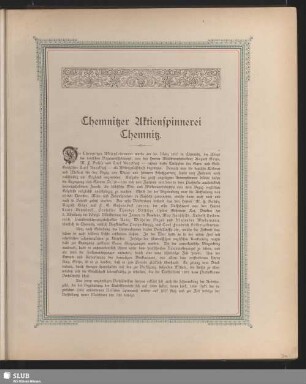Chemnitzer Aktienspinnerei Chemnitz