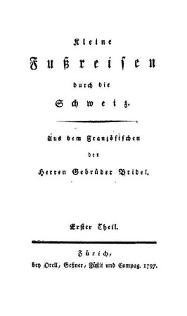 Tagebuch einer Fußreise durch das Innere der Schweitz (im Jul. 1790)