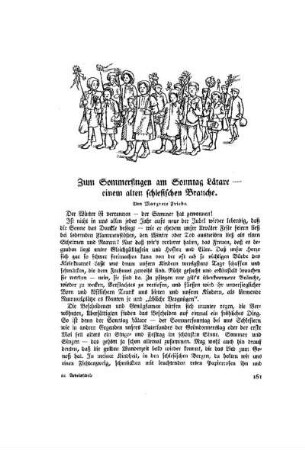 Zum Sommersingen am Sonntag Lätare - einem alten schlesischen Brauche