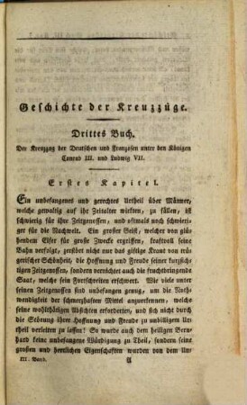 Geschichte der Kreuzzüge nach morgenländischen und abendländischen Berichten, 3,1. Der Kreuzzug der Deutschen und Franzosen unter Conrad III. und Ludwig VII.