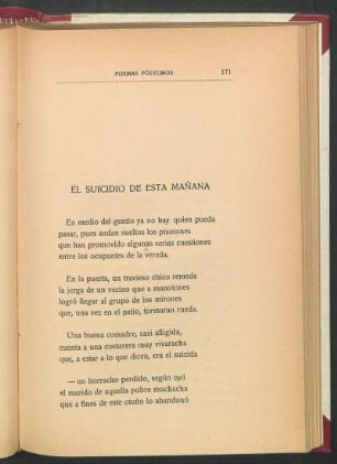 El suicidio de esta mañana