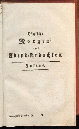 Tägliche Morgen- und Abend-Andachten. Julius