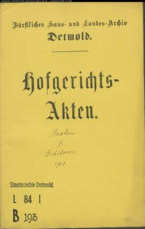 Bexten, Konduktor zu Horn, Kinder gegen Debitoren