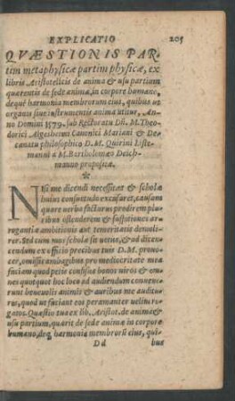 Quaestionis Partim metaphysicae partim physicae ...