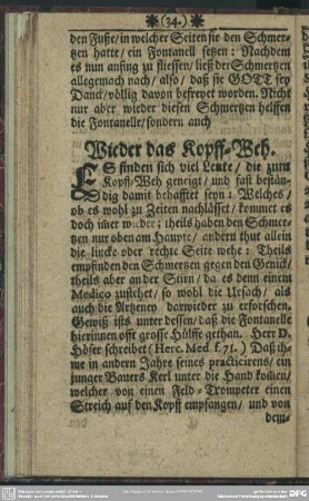 Wieder das Kopff-Weh