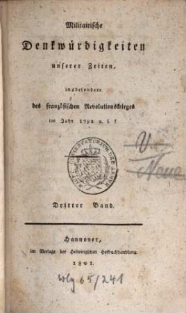 Neues militairisches Journal. 10, 10 = St. 19/20. 1801