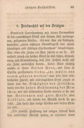 6. Briefwechsel mit den Seinigen