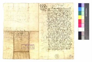 Kaufbrief des Abtes Martin zu Herrenalb über seine Badstube zu Malsch für Diebolt Belhart um 50 fl. Von der Badstube sollen nur 2 ß d. Bodenzins gehen.