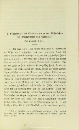 I.2. Bemerkungen und Erläuterungen zu den Massentafeln für Nadelholzklötze nach Oberstärke