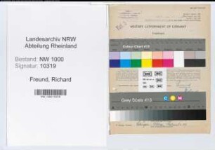 Entnazifizierung Richard Freund, geb. 03.05.1889 (Angest.)