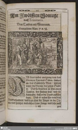 Am Zwölfften Sontage nach Trinitatis. Vom Tauben und Stummen. Evangelium Marc. 7. v. 31