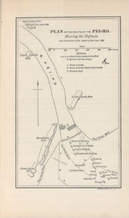 Plan of the mouth of the Pei-ho. Showing the defences and illustrative of the attack of 25th June, 1859