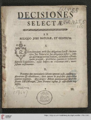 Ex Reliquo Jure Naturae, et Gentium
