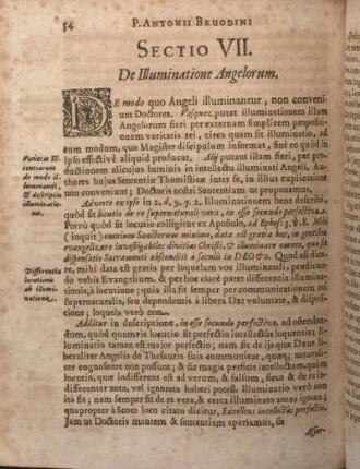 Sectio VII. De Illuminatione Angelorum.