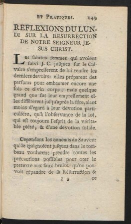 Reflecions Du Lundi Sur La Resurrection De Notre Seigneur Jesus Christ