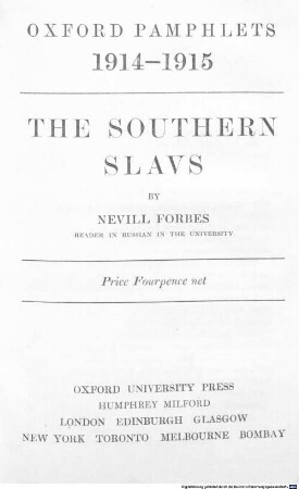 The southern Slavs
