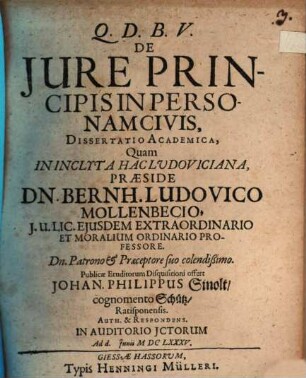 De iure principis in personam civis