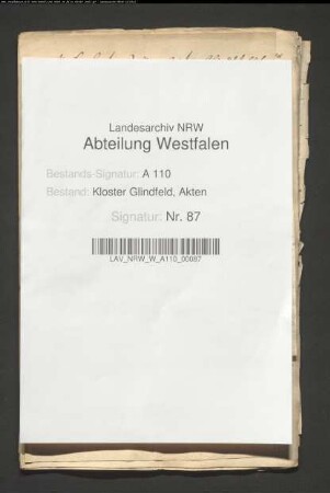 Kloster Glindfeld ./. Stadt Medebach wegen der Jagdrechte.