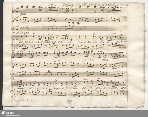 Leucippo. Excerpts - Mus.2477-F-120,3 : S, strings, bc