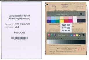 Entnazifizierung Otto Poth , geb. 15.07.1880 (Abt.Leiter)