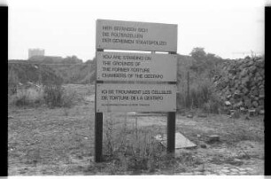 Kleinbildnegativ: Gestapo-Gelände, 1986