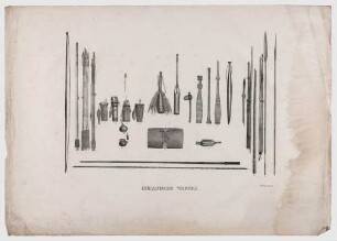 Atlas zur Reise in Brasilien von Dr. v. Spix und Dr. v. Martius - Indianische Waffen