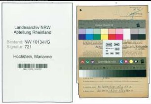 Entnazifizierung Marianne Hochstein , geb. 13.10.1914 ()