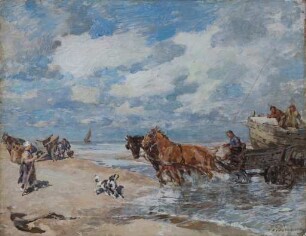 Pferdekutsche am Strand