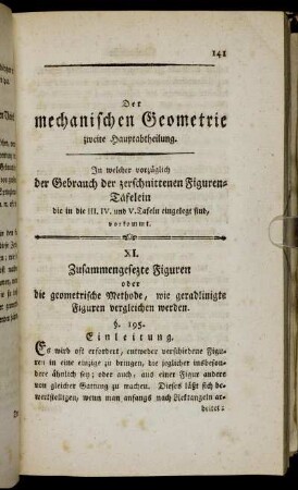 Der mechanischen Geometrie zweite Hauptabtheilung.