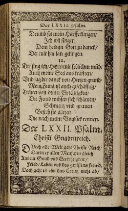 Der LXXII. Psalm. - Der LXXX. Psalm.