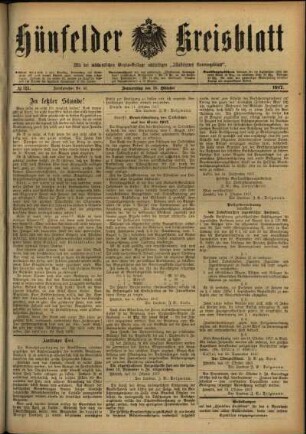 Ausgabe vom Donnerstag, den 18. Oktober 1917.