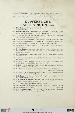 Kupferstiche, Radierungen usw. (Nr. 238-306)