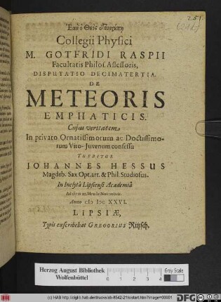 De Meteoris Emphaticis