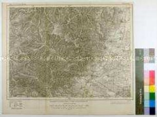 Topographische Karte der Gegend südwestlich von Guebwiller zwischen Rouffach, Cernay, Masevaux, Saint Amarin und Wildenstein im Elsass
