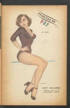 Lucy Gallardo (damita joven de la cinematografía nacional) - [Caricatura ] : Pebetas de PBT